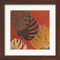 Framed My Fashion Leaves on Red II