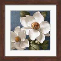 Framed Magnolias on Blue II