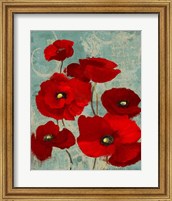 Framed Kindle's Poppies I Crop