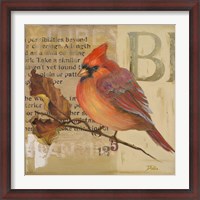 Framed Red Love Birds I