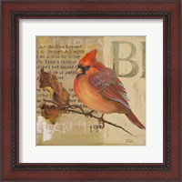 Framed Red Love Birds I