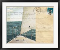 Voyage Postcard I Framed Print