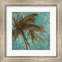 Framed Palm on Turquoise II