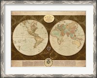 Framed Map of World