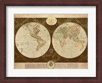 Framed Map of World