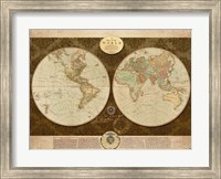 Framed Map of World