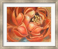 Framed Red Lotus I