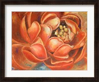 Framed Red Lotus I