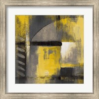 Framed Grey and Yellow Soiree I
