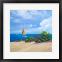 Sailboat on Coast I Framed Print