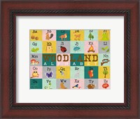 Framed Woodland Alphabet (horizontal)