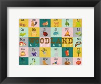 Framed Woodland Alphabet (horizontal)