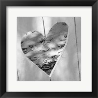 Framed B&W Heart Full of Love