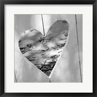 Framed B&W Heart Full of Love