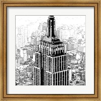 Framed Empire State Sketch