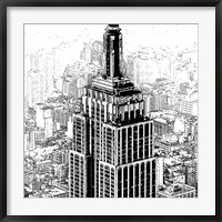 Framed Empire State Sketch