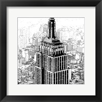 Framed Empire State Sketch