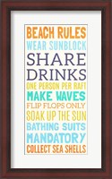 Framed Beach Rules I