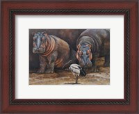 Framed Baby Hippos