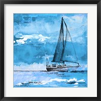 Framed Coastal Boats in Watercolor I