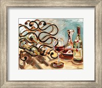 Framed Decanter and Wine