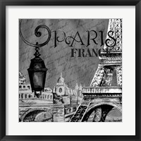 Framed Parisian Wall Black I