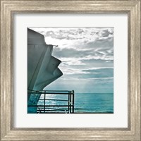 Framed On a Teal Beach I