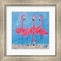 Framed Fancy Flamingos II