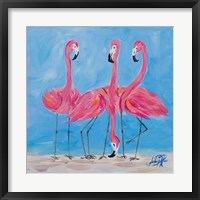 Framed Fancy Flamingos II