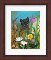 Framed Cat in the Garden