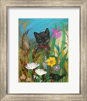Framed Cat in the Garden