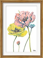 Framed Fresh Colored Poppies I