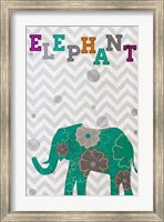 Framed Emerald Elephant
