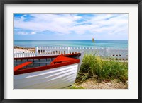 Framed Boat By The Beach