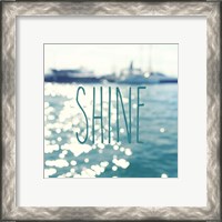 Framed 'Shine In The Ocean' border=