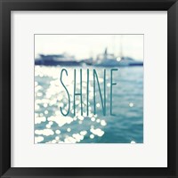 Framed 'Shine In The Ocean' border=