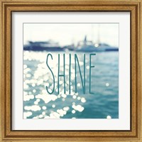 Framed 'Shine In The Ocean' border=