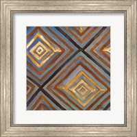 Framed Ikat and Pattern with Gold
