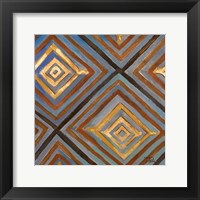 Framed Ikat and Pattern with Gold