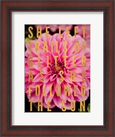 Framed Glittery Flower I