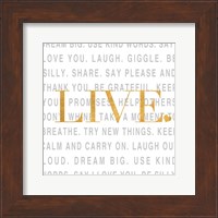 Framed Gold Love and Life II