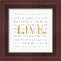 Framed Gold Love and Life II