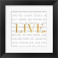 Gold Love and Life II Framed Print