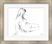 Framed Waking Woman On White I