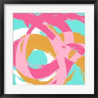 Framed Pink Circular Strokes I