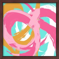 Framed Pink Circular Strokes II