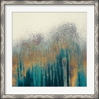 Framed Teal Woods with Gold