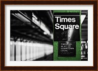 Framed Times Square Subway Green