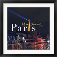 Framed Mon Amour Paris Square