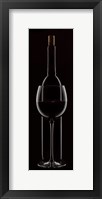 Framed Red Wine On Black